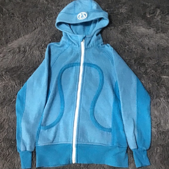 2 Lululemon EUC Hoodie Lot: Purple & Blue Stripe Sz 6. - Picture 2 of 15